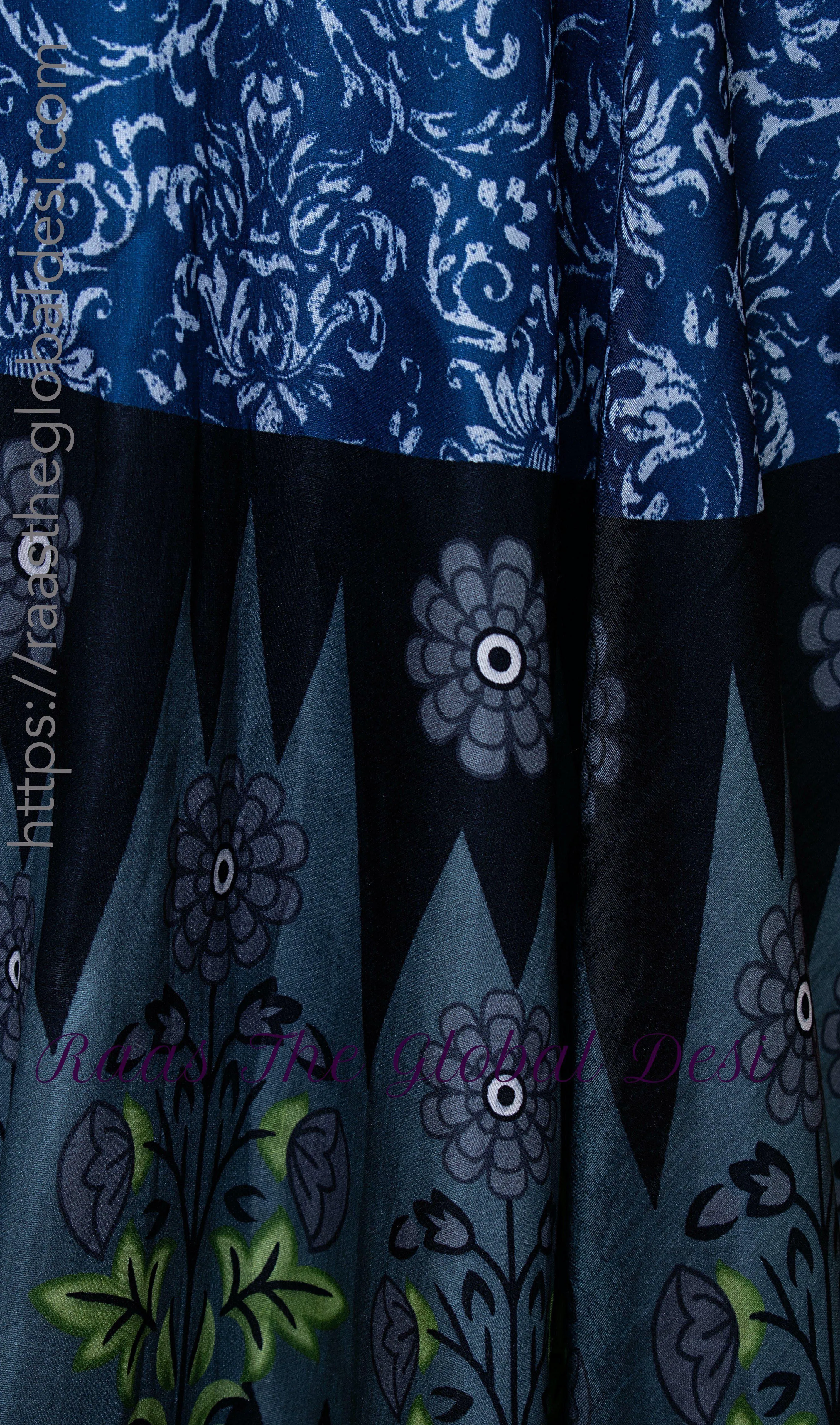 Patterned Blue Skirt