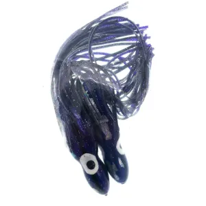 Premium Octopus Skirts 9'' Dark Purple w/ Silver Fleck QTY 2