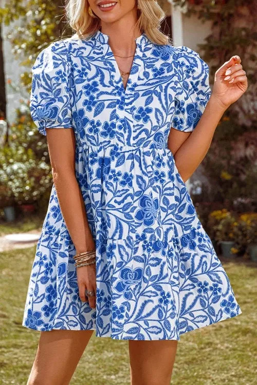 Puff Sleeve Tiered Dress