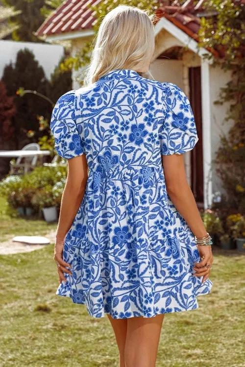 Puff Sleeve Tiered Dress