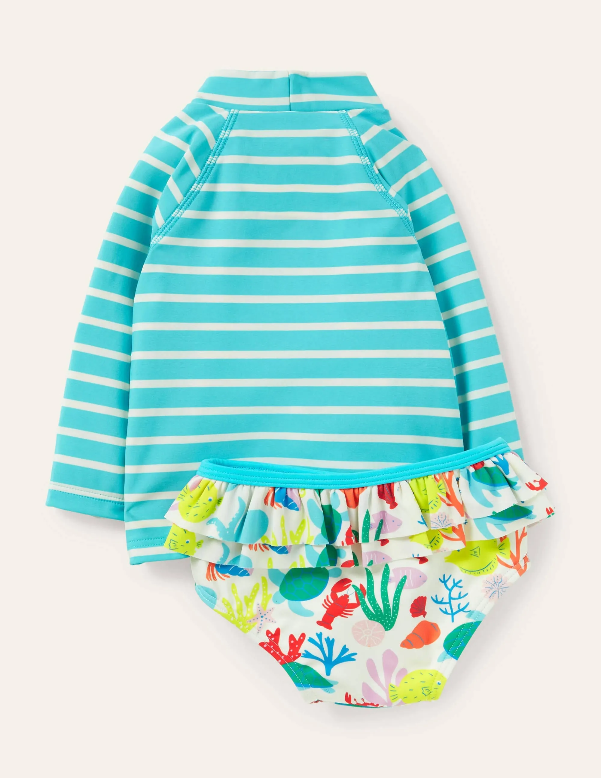 Rash Vest Set-Aqua Blue Fish