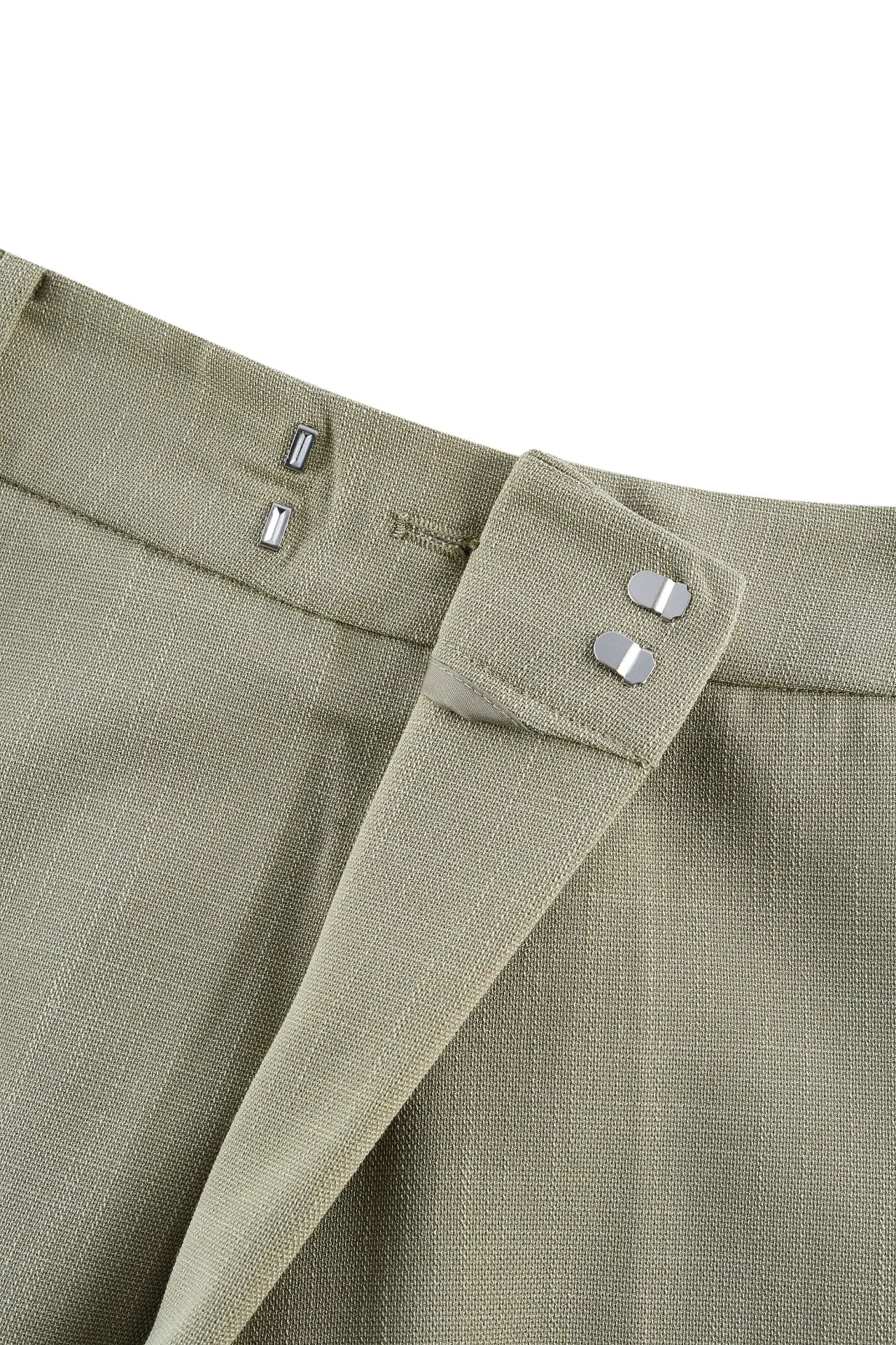 Rayon Blend Wide Leg  Casual Pants