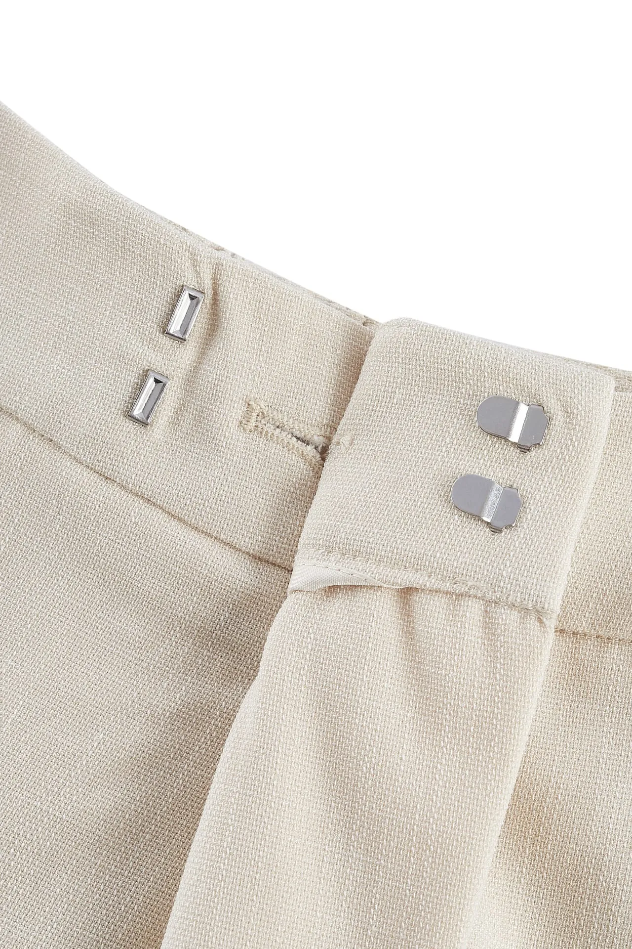 Rayon Blend Wide Leg  Casual Pants
