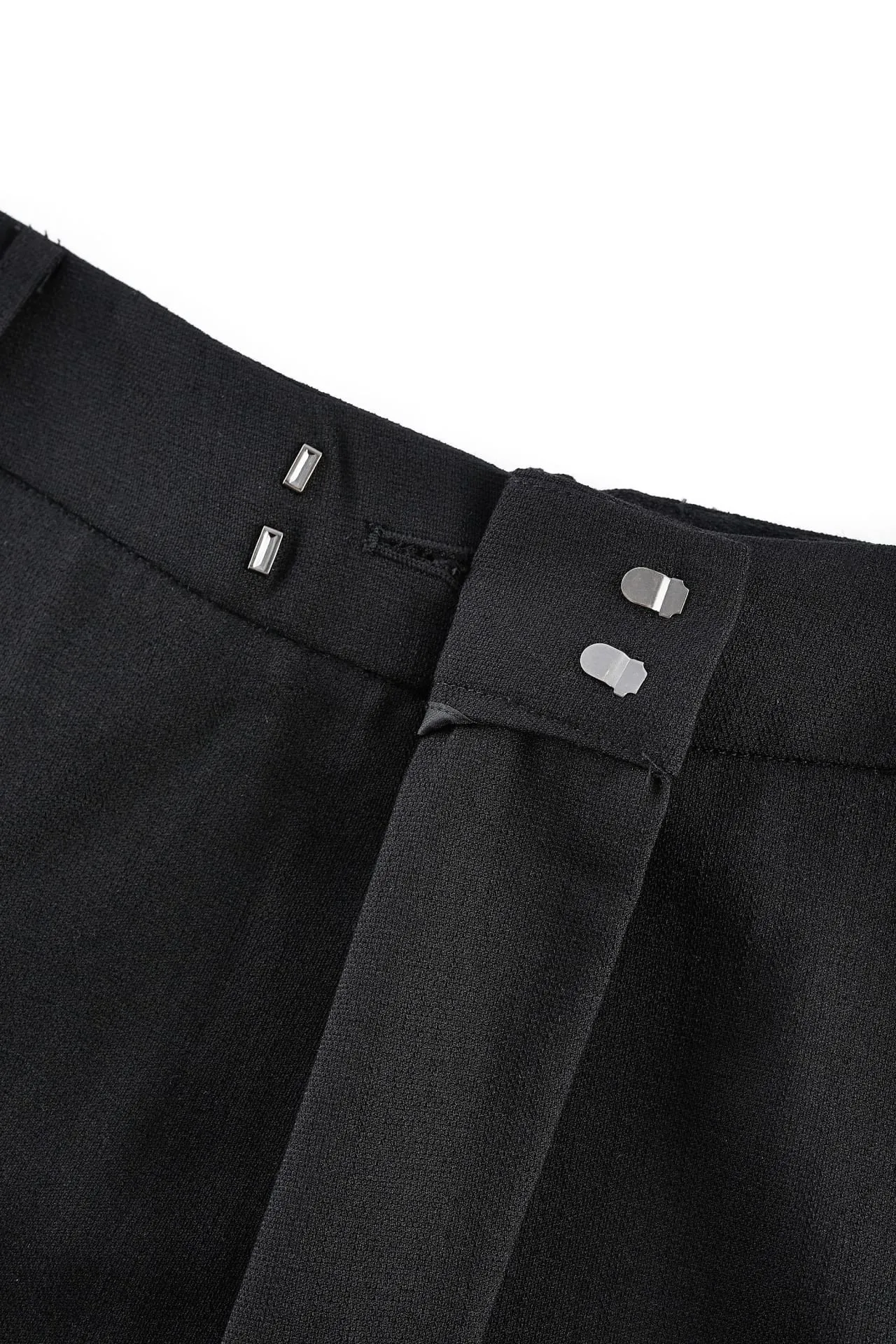Rayon Blend Wide Leg  Casual Pants