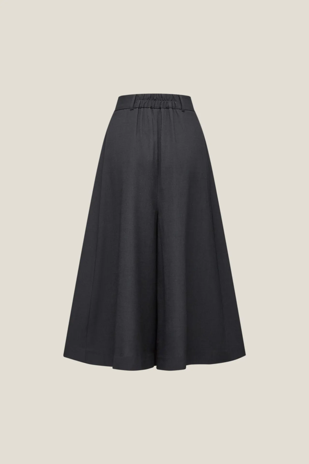 Rayon Blend Wide Leg  Casual Pants