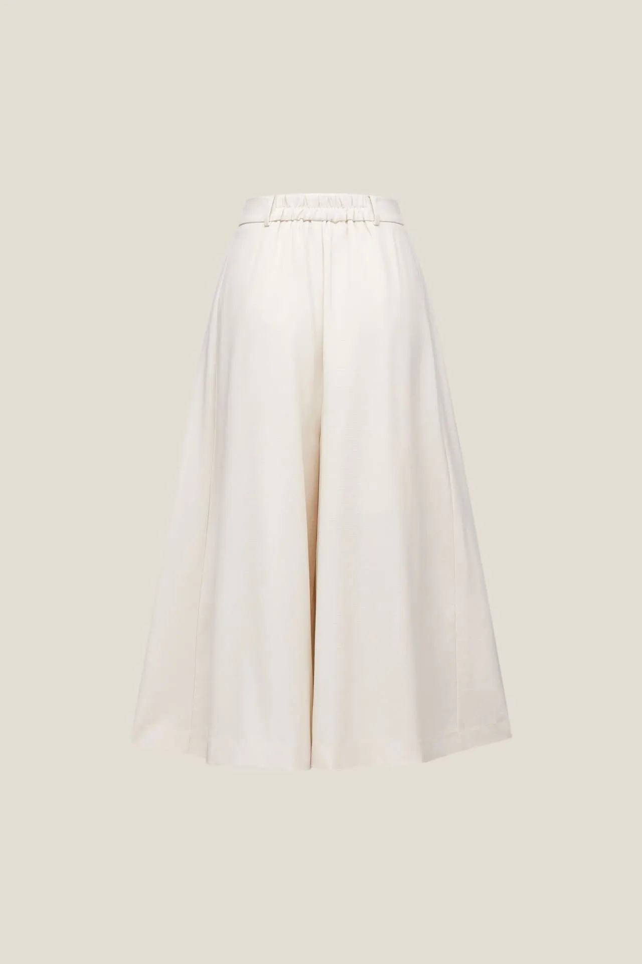 Rayon Blend Wide Leg  Casual Pants