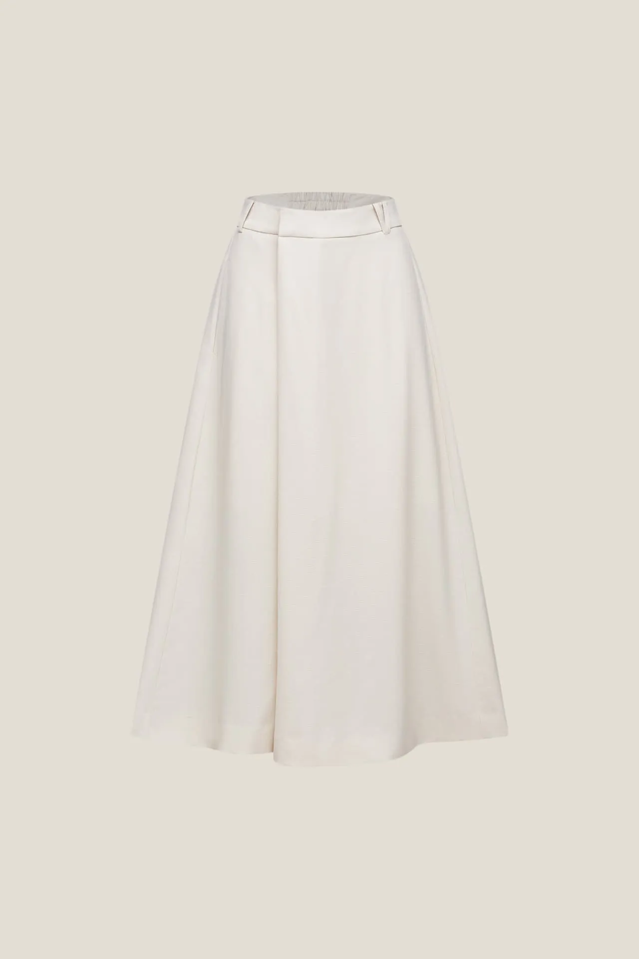 Rayon Blend Wide Leg  Casual Pants