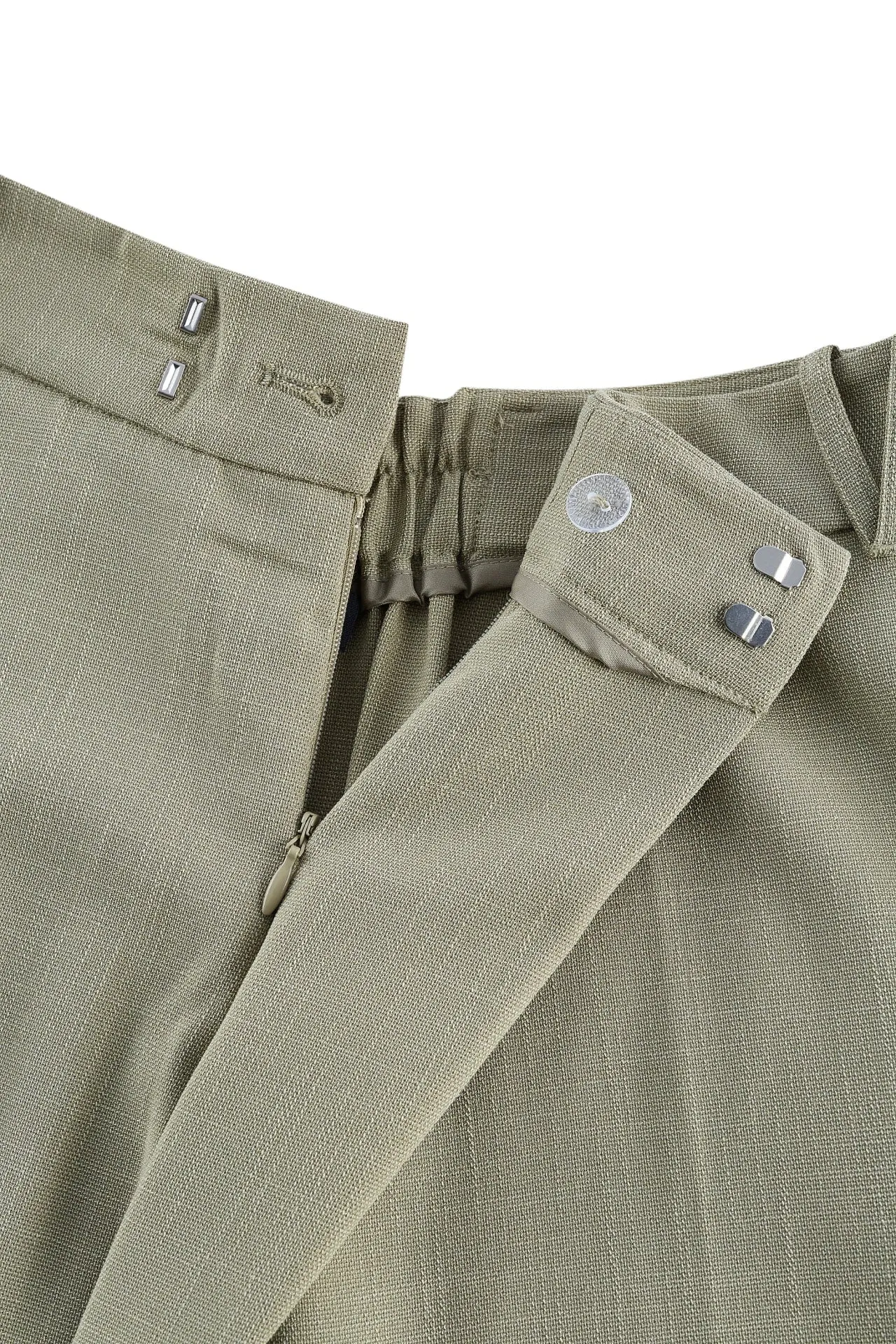 Rayon Blend Wide Leg  Casual Pants