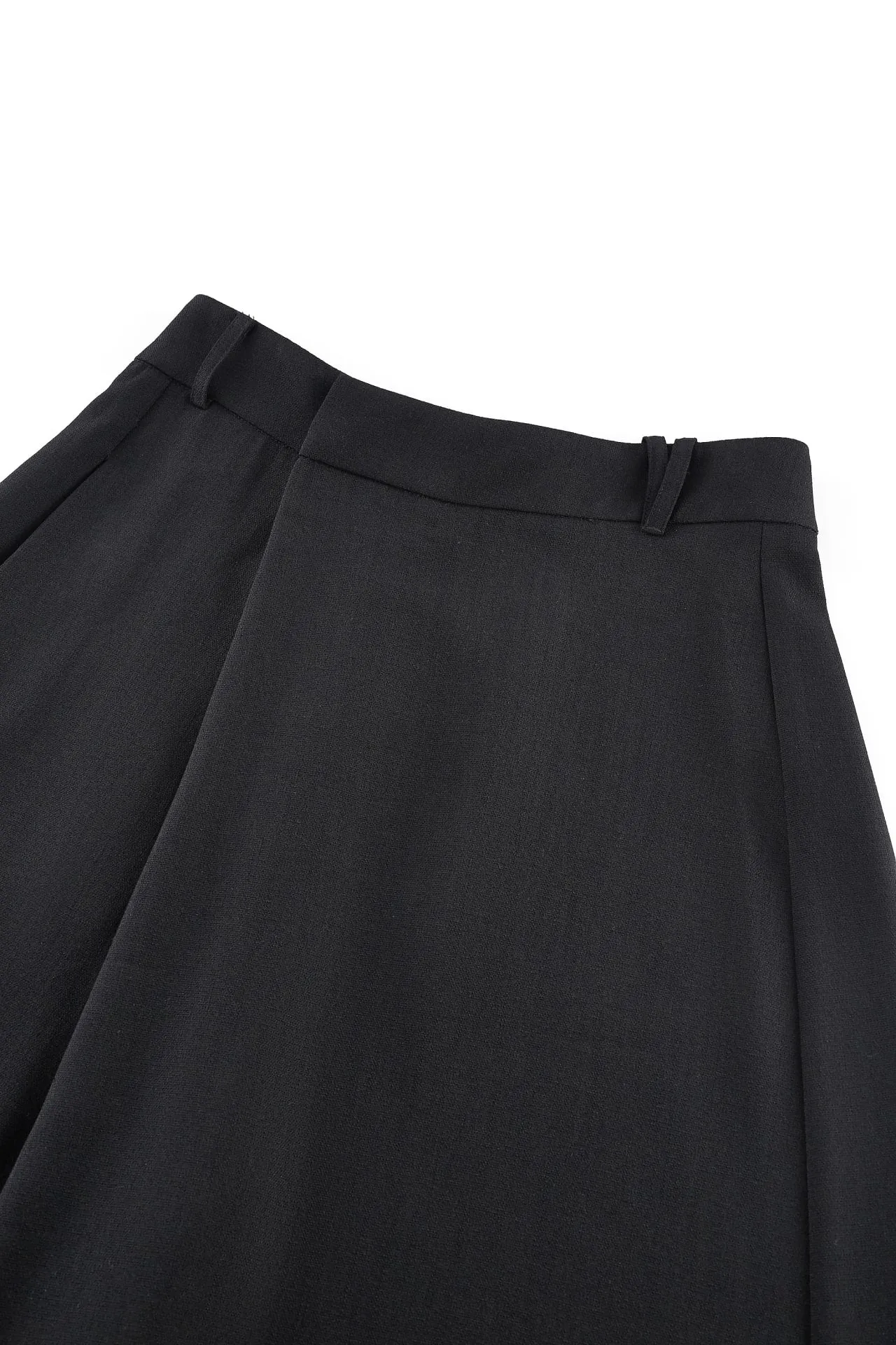 Rayon Blend Wide Leg  Casual Pants
