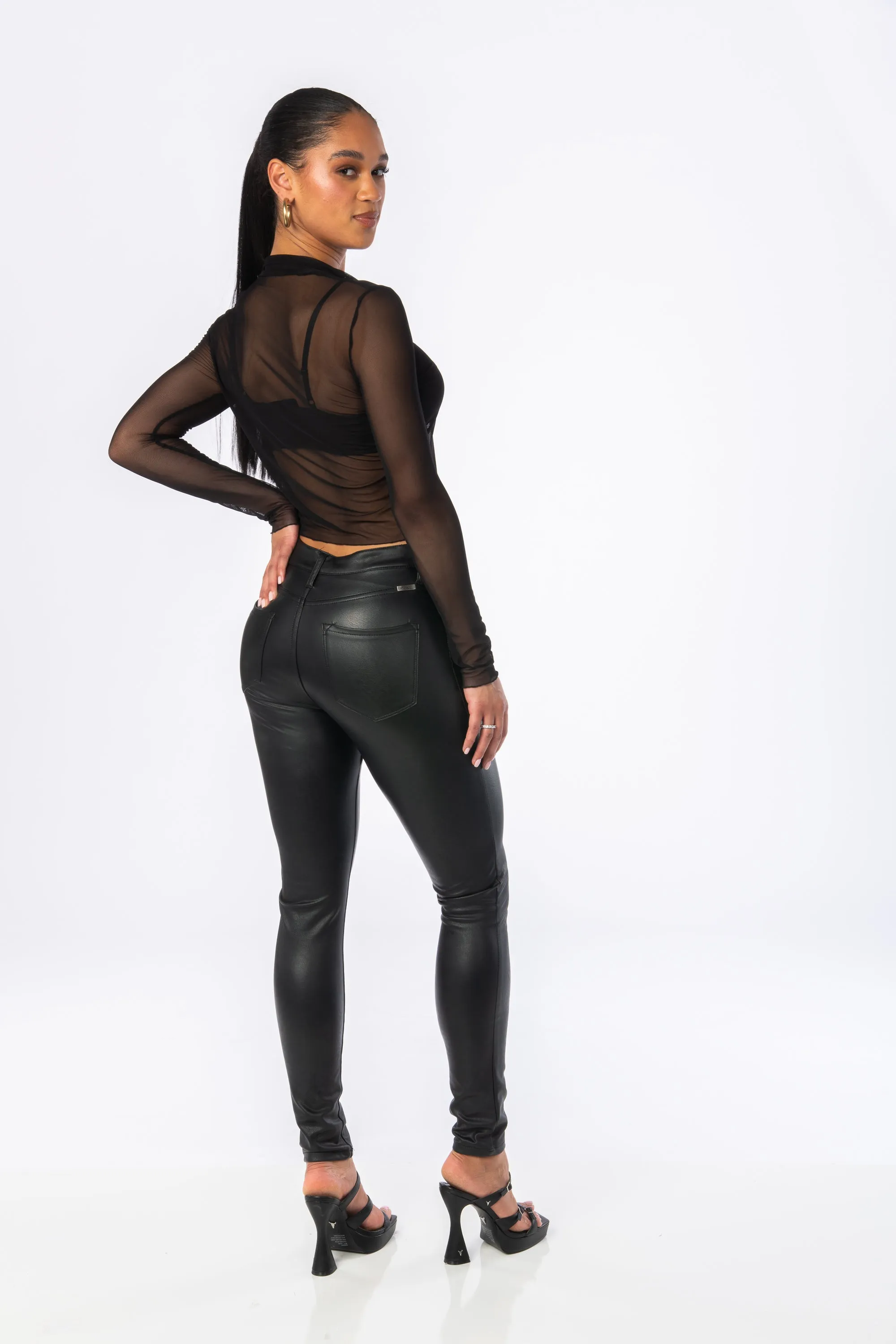 Renegade Sheer Blouse Black
