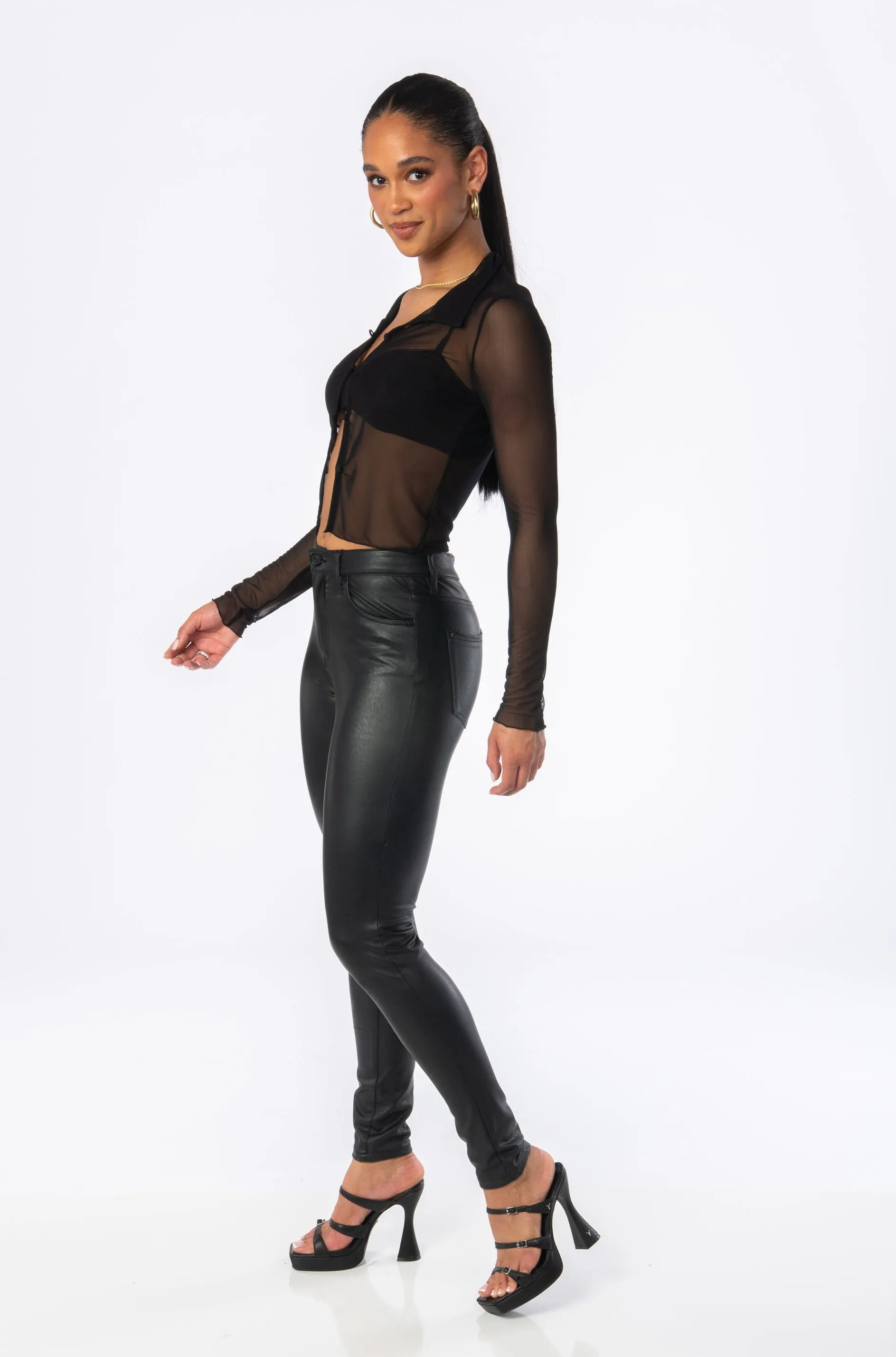 Renegade Sheer Blouse Black
