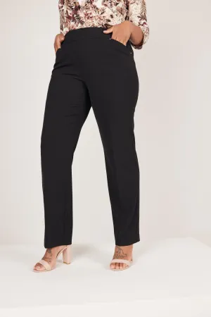 Roz & Ali Secret Agent Pull On Tummy Control Pants Cateye Pockets With Rivets - Plus