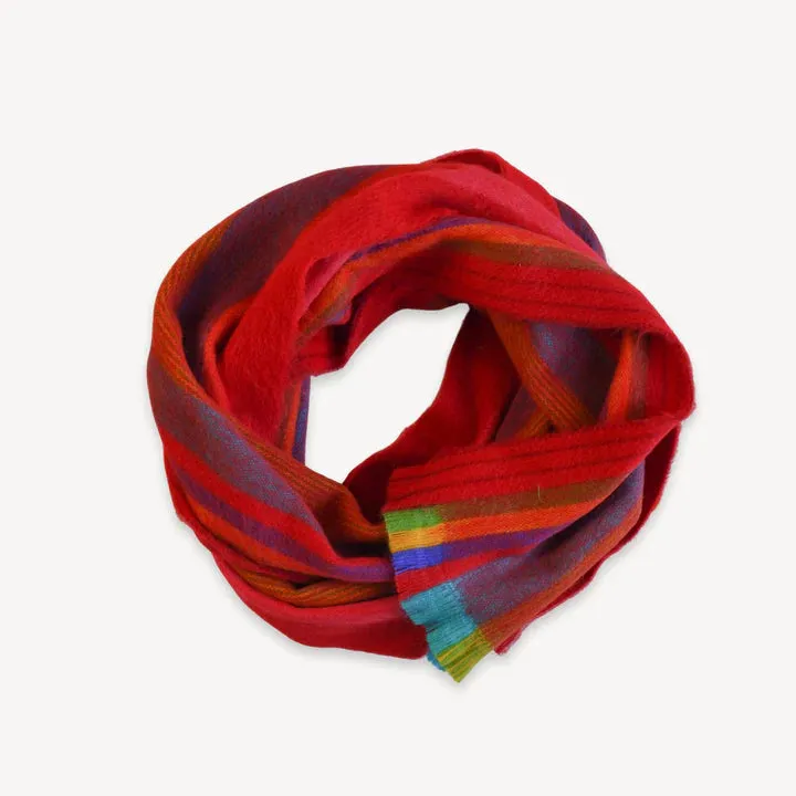 Scarf Alpaca Crimson Multi Mood