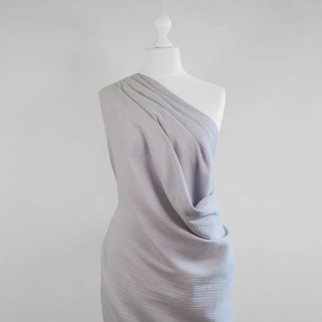 Seoni - Silver Grey Cotton Double Gauze Woven Fabric