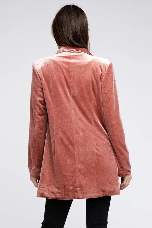 Shiny Velvet  Blazer