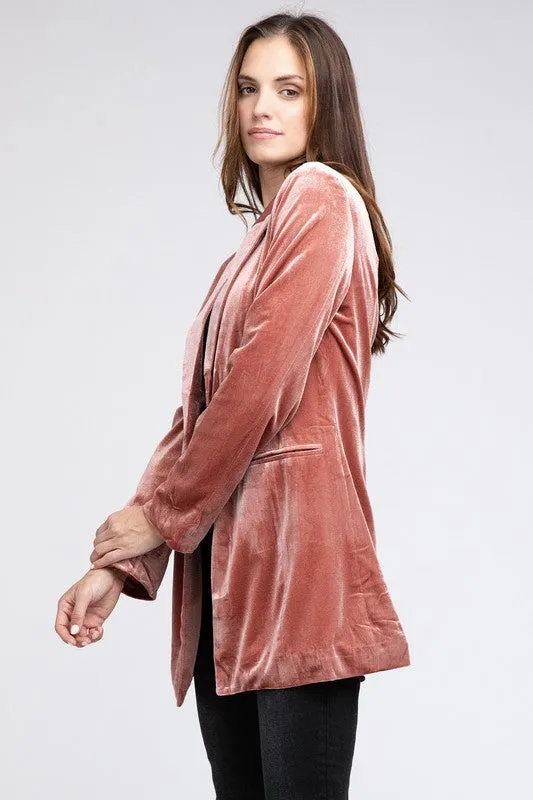 Shiny Velvet  Blazer