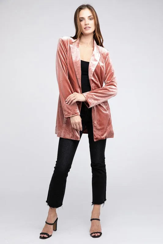 Shiny Velvet  Blazer