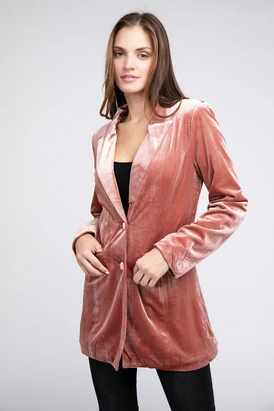 Shiny Velvet  Blazer