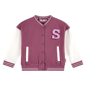 Stains&Stories - Girls Sweat cardigan - Burgundy