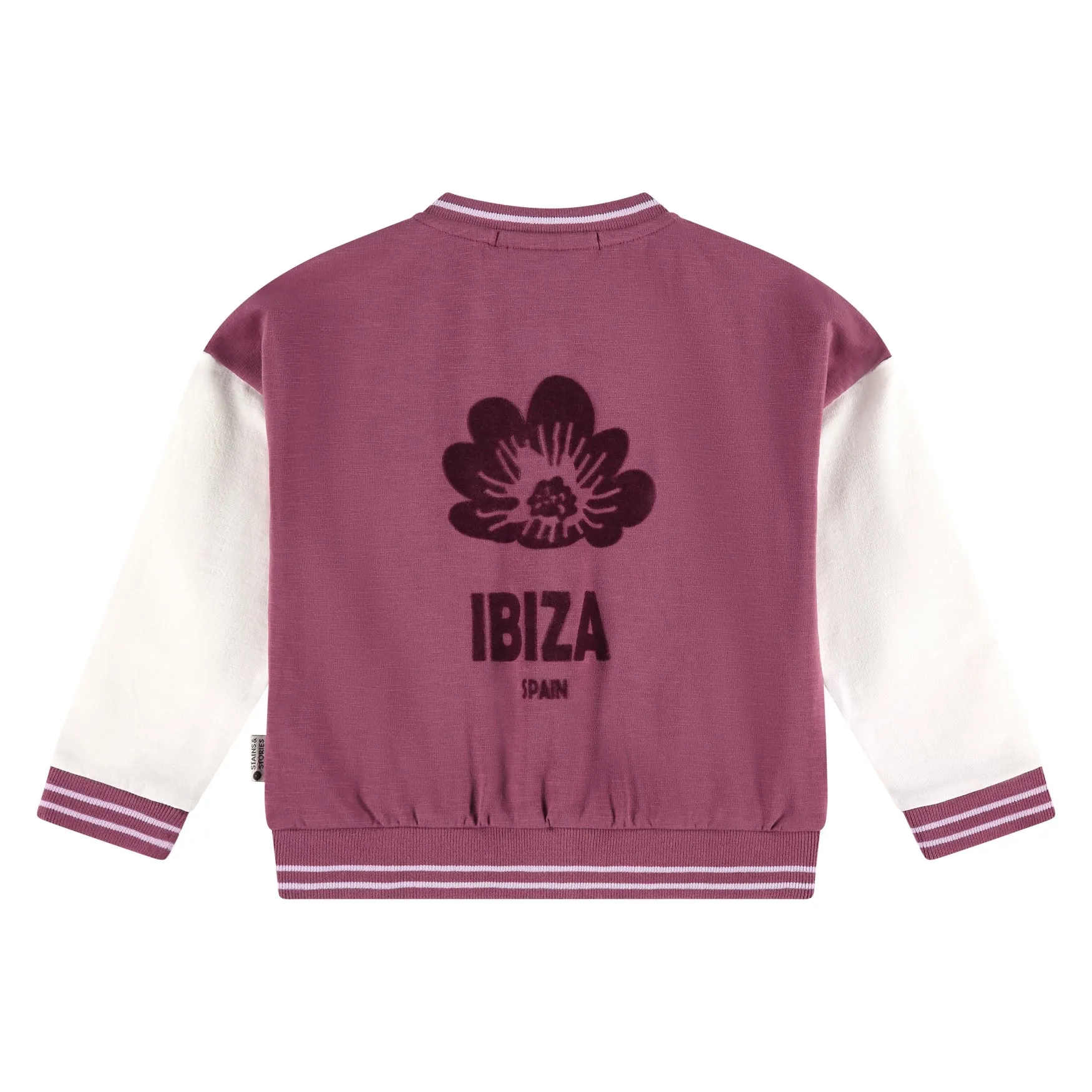 Stains&Stories - Girls Sweat cardigan - Burgundy