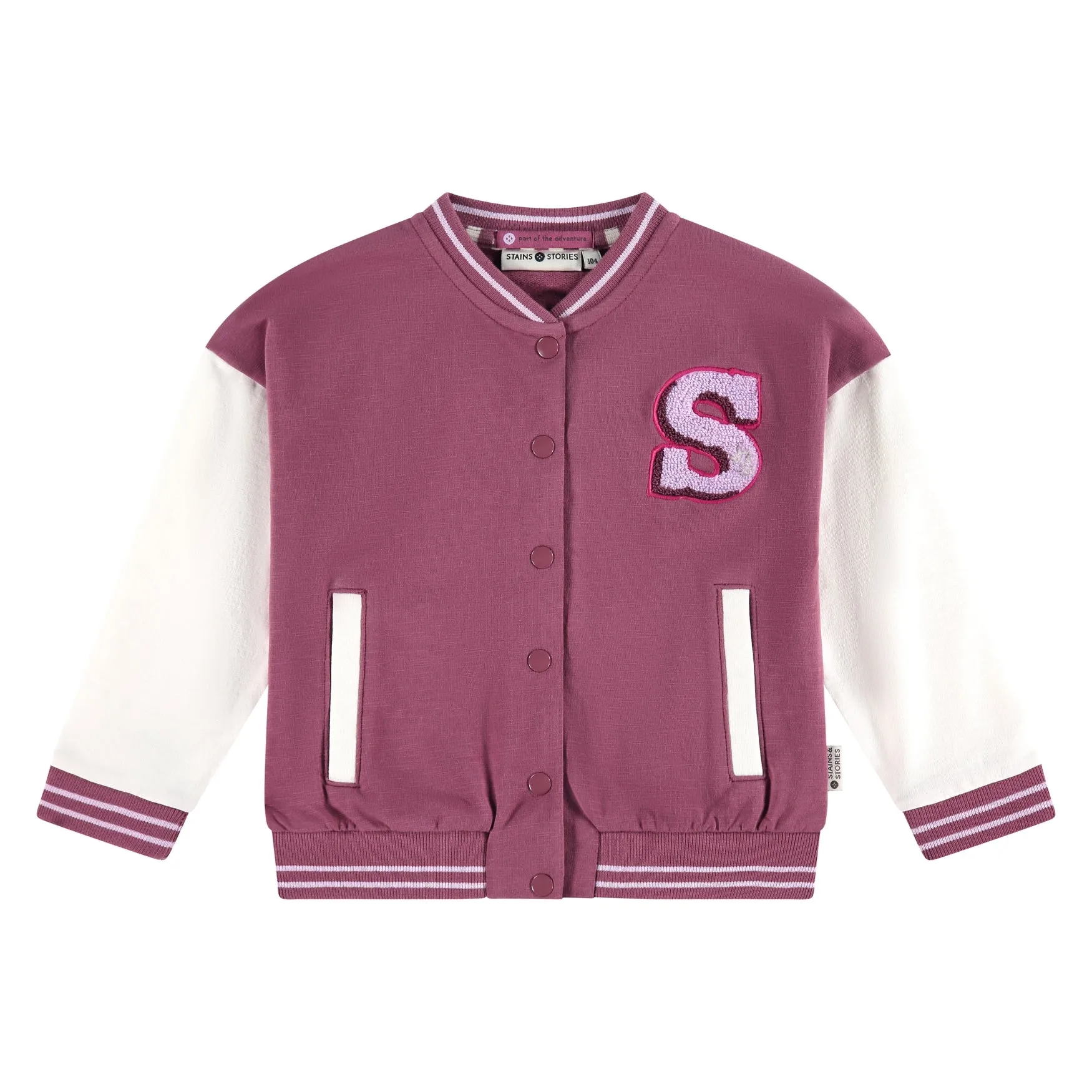 Stains&Stories - Girls Sweat cardigan - Burgundy