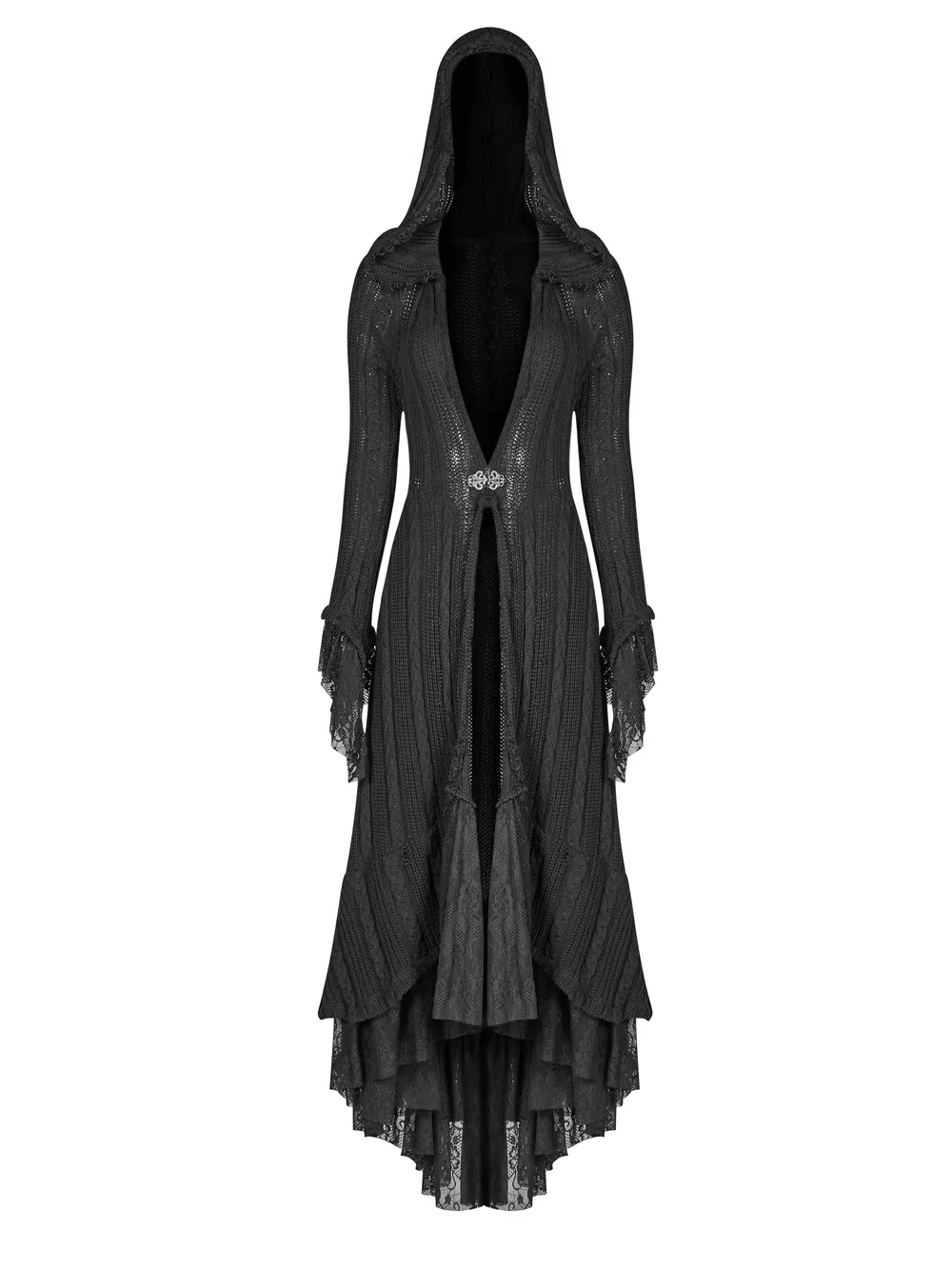 Stylish Hooded Gothic Long Cardigan for Women
