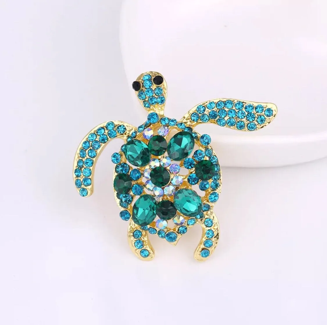 Sweater Clips Blue Green Turtle Cardigan Clasp Sweater Clip Gift Gifts for Her by Fabulici