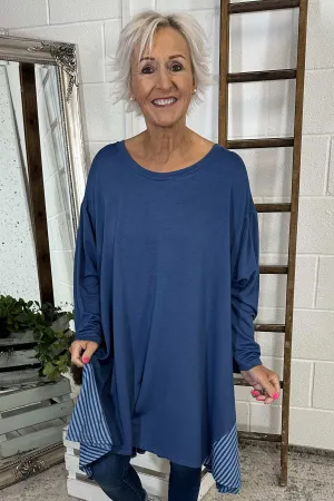 Tamara Slouch Cotton Top Blue