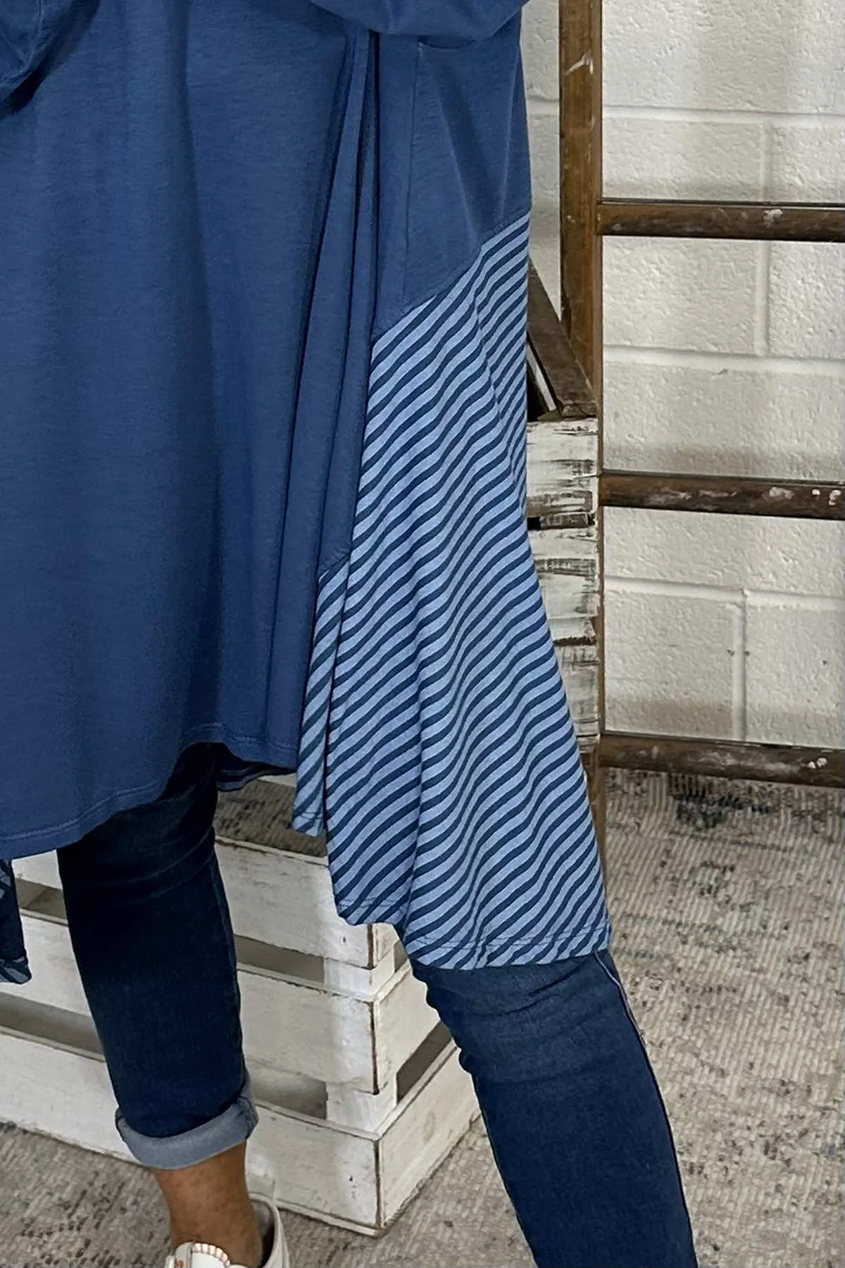 Tamara Slouch Cotton Top Blue