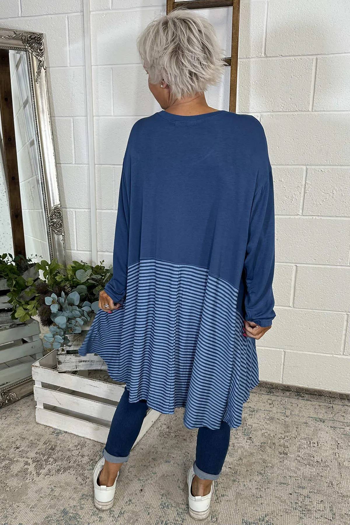 Tamara Slouch Cotton Top Blue