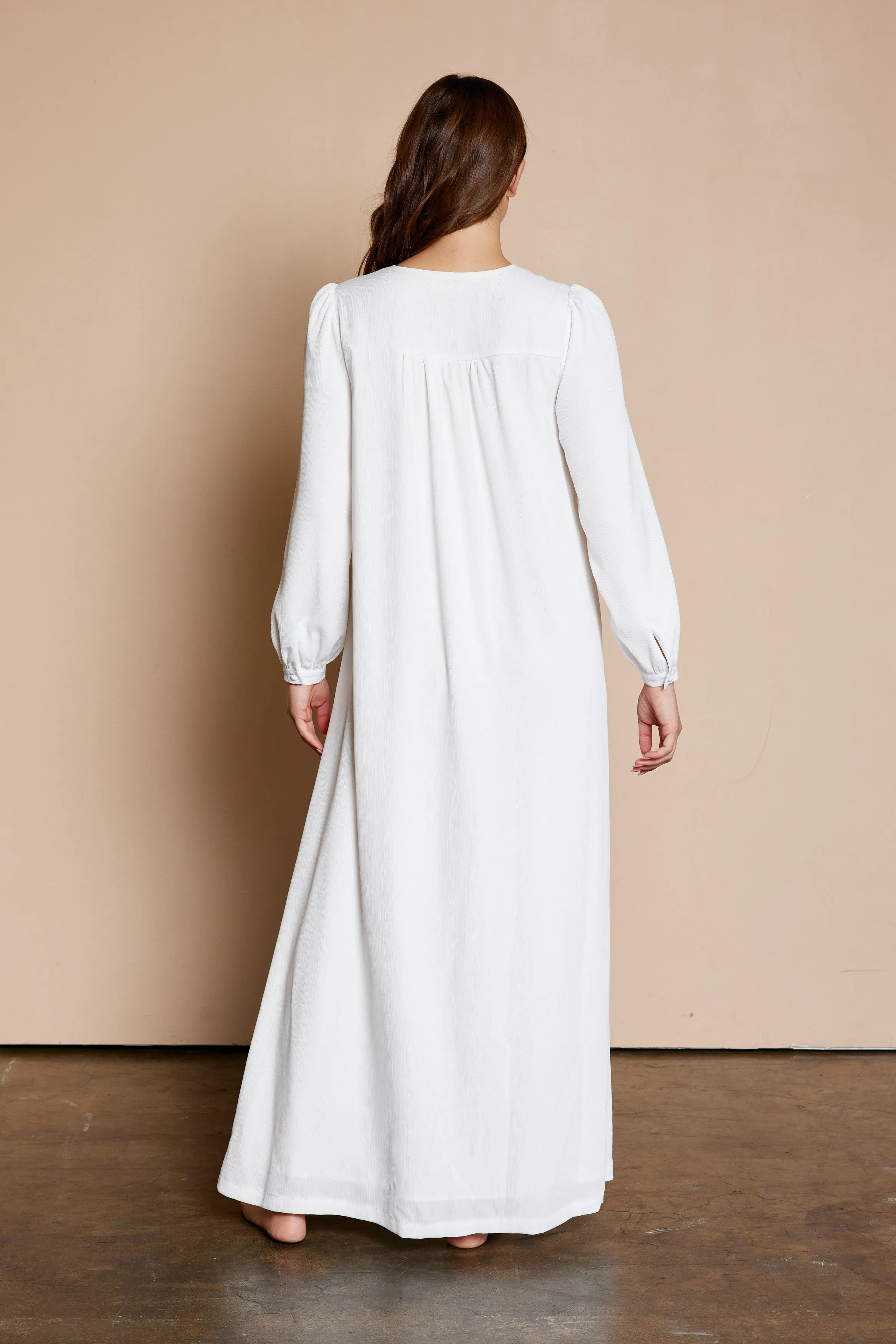 The Half-Zip White Dress