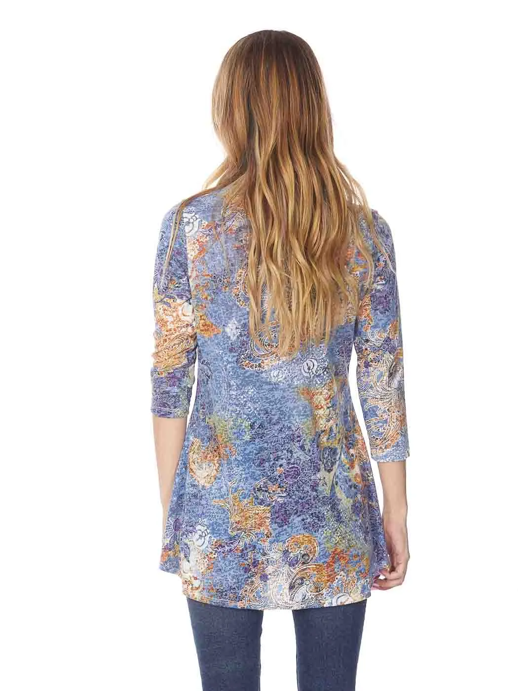 Tianello print "Lenciaga" Cotton Burnout "Leyton" Tunic