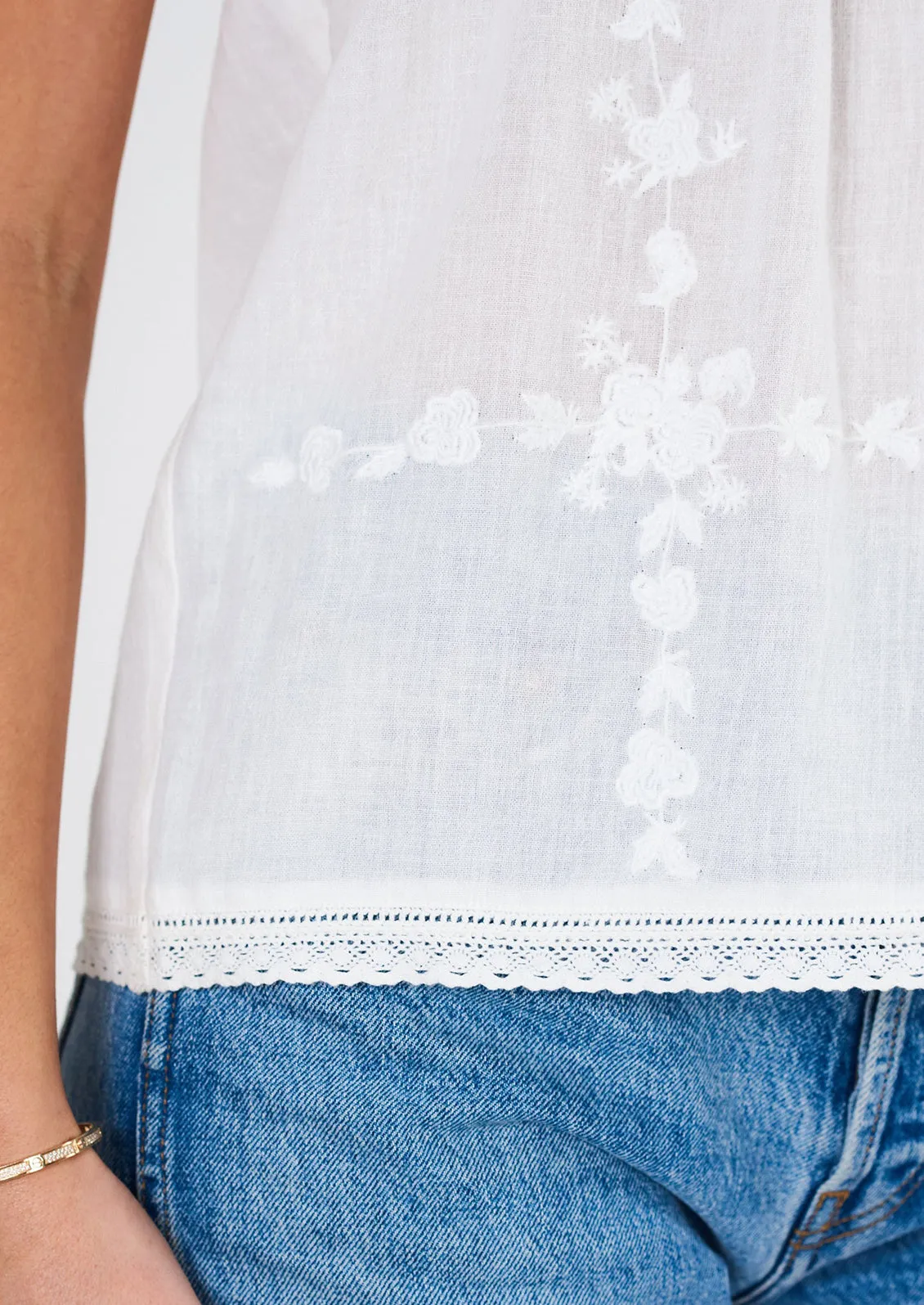 Vela Embroidered Cami Top