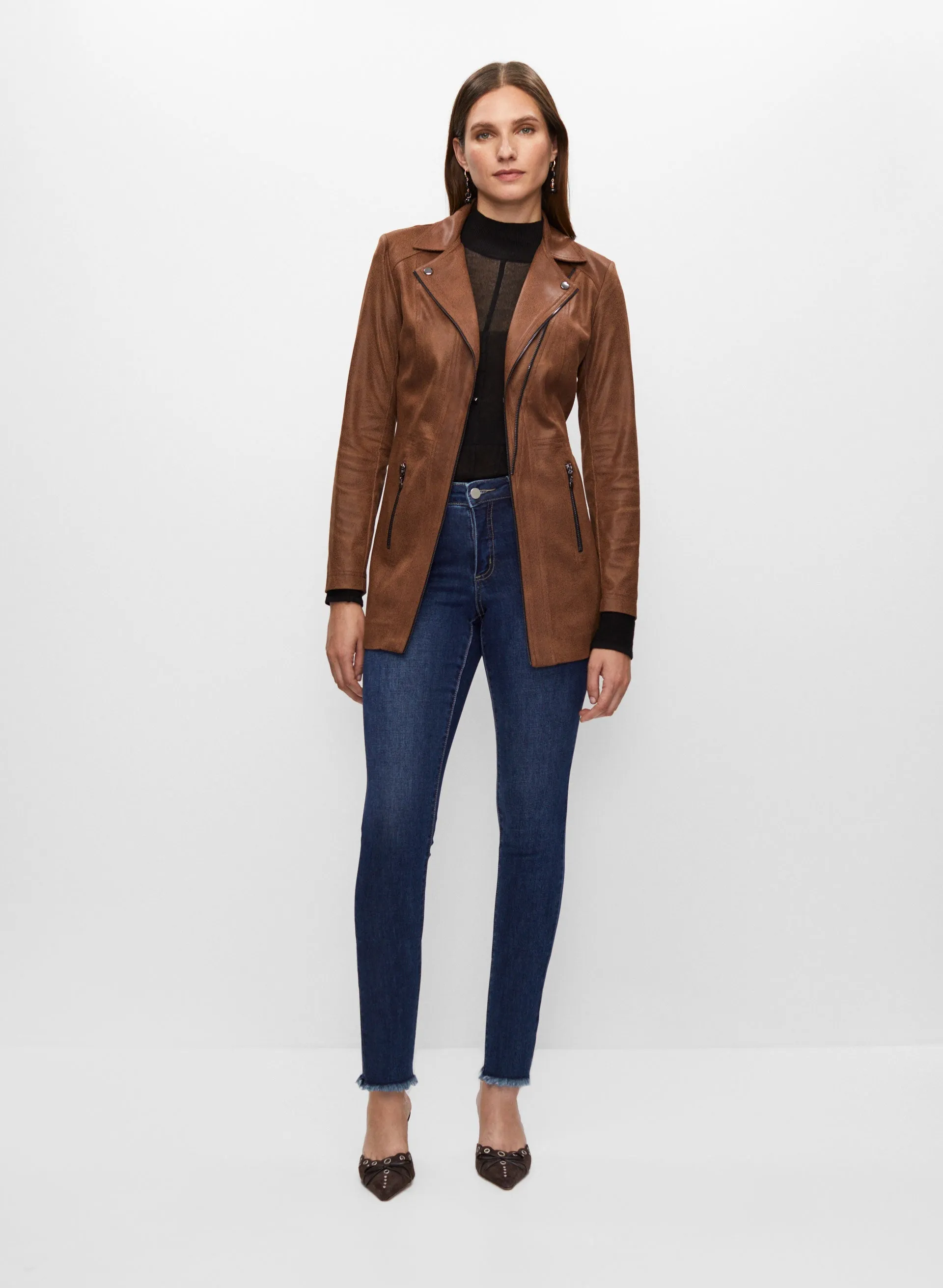 Vex - Faux Suede Redingote