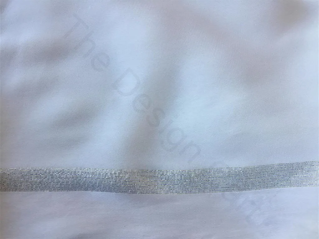 White Dyeable Viscose Fabric with Satin Border