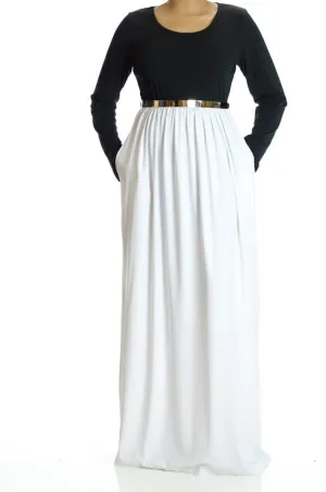 White Two Tone Maxi