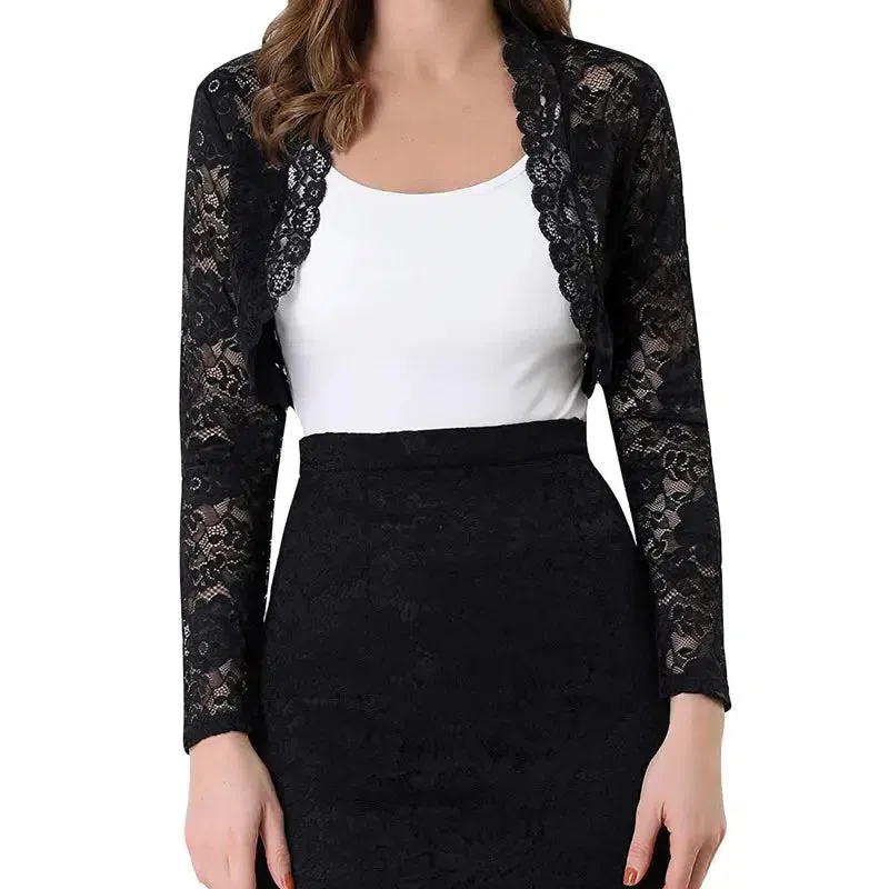 Women Floral Lace Cardigan Jackets