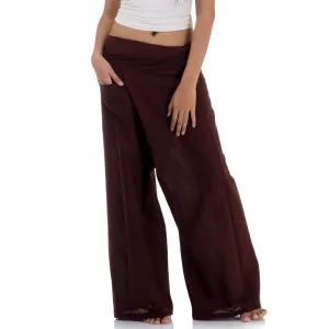 Women's Thai Fisherman Pants Earthy Brown