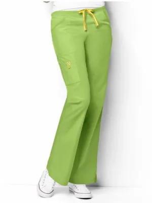 WonderWink Origins Women's Romeo Cargo Scrub Pant | Green Apple